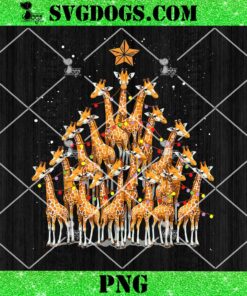 Giraffe Christmas Tree PNG, Giraffe Xmas Tree PNG