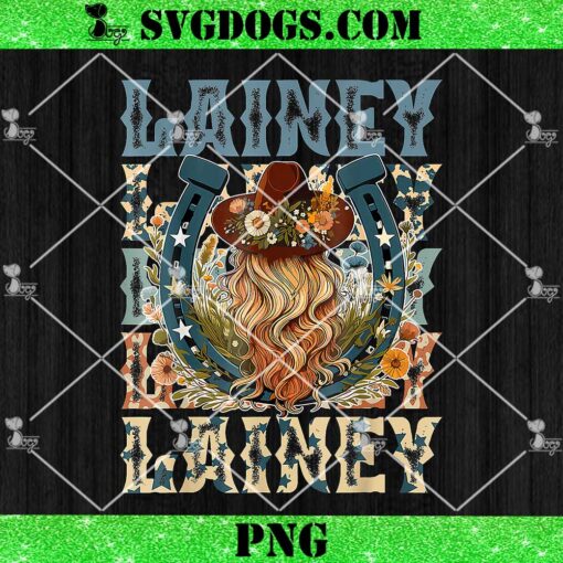 Girl Lainey First Name Personalized Western Cowgirl PNG, Wildflowers Wild Horses PNG, Western Boho PNG