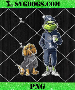 Grinch And Dog Dallas Cowboys Christmas PNG, NFL Dallas Football PNG