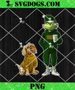 Grinch And Dog Green Bay Packers Christmas PNG, NFL Green Bay Football PNG