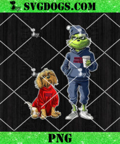 Grinch And Dog Houston Texans Christmas PNG, NFL Houston Football PNG