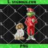 Grinch And Dog Chicago Bears Christmas PNG, NFL Chicago Football PNG