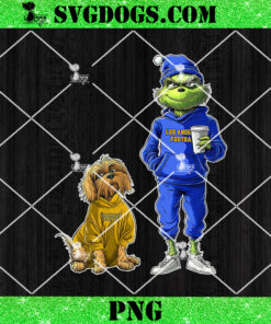 Grinch And Dog Los Angeles Rams Christmas PNG, NFL Los Angeles Football PNG