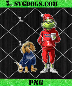 Grinch And Dog New England Patriots Christmas PNG, NFL New England Football PNG