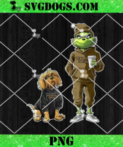 Grinch And Dog New Orleans Saints Christmas PNG, NFL New Orleans Football PNG