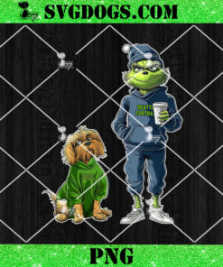 Grinch And Dog Seattle Seahawks Christmas PNG, NFL Seattle Football PNG