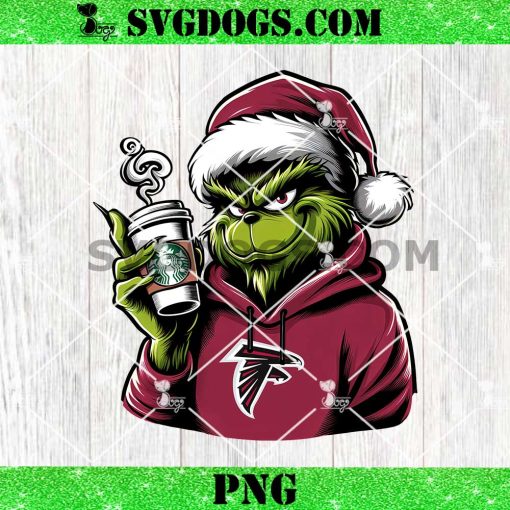 Grinch Atlanta Falcons Drink Starbucks PNG, Christmas Atlanta Falcons PNG