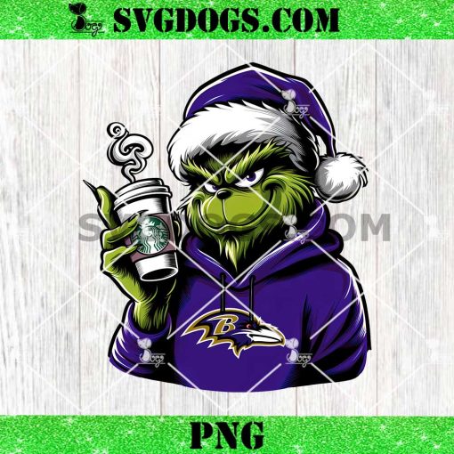 Grinch Baltimore Ravens PNG Drink Starbucks PNG, Christmas Baltimore Ravens NFL PNG