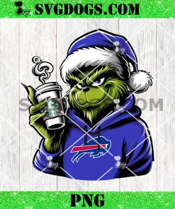 Grinch Buffalo Bills Drink Starbucks PNG, Christmas Bills NFL Coffee PNG