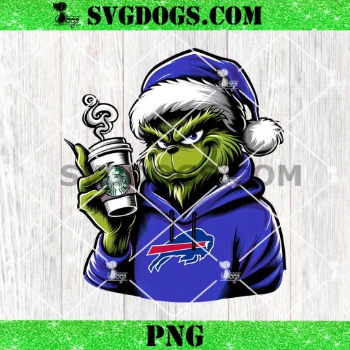 Grinch Buffalo Bills Drink Starbucks PNG, Christmas Bills NFL Coffee PNG