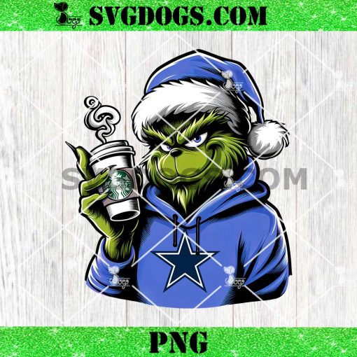 Grinch Dallas Cowboys Drink Starbucks PNG, Christmas Dallas Cowboys NFL PNG