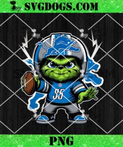 Grinch Detroit Lions NFL Helmet PNG, Baby Grinch Football Detroit Lions PNG