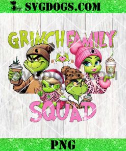 Grinch Family Squad PNG, Leopard Grinch Coffee PNG