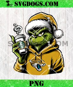 Grinch Jacksonville Jaguars Drink Starbucks PNG, Christmas Santa Jacksonville NFL PNG