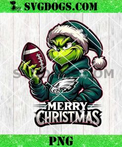 Grinch Merry Christmas Philadelphia Eagles PNG, Eagles Football Grinch PNG