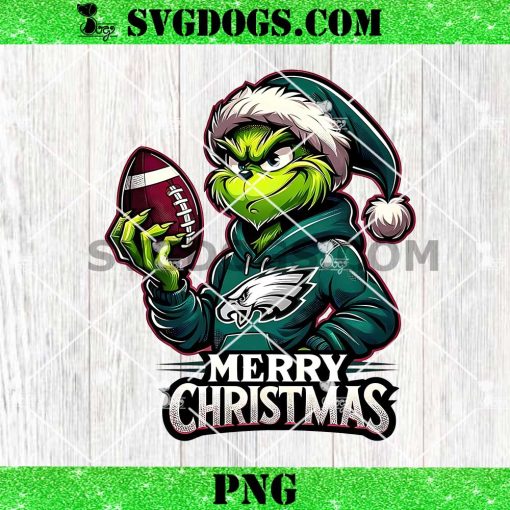 Grinch Merry Christmas Philadelphia Eagles PNG, Eagles Football Grinch PNG