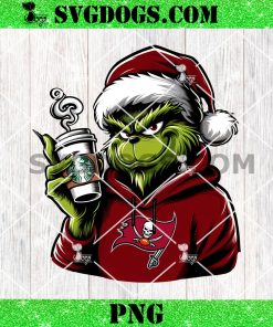 Grinch Tampa Bay Buccaneers Drink Starbucks PNG, Christmas Santa Buccaneers NFL PNG