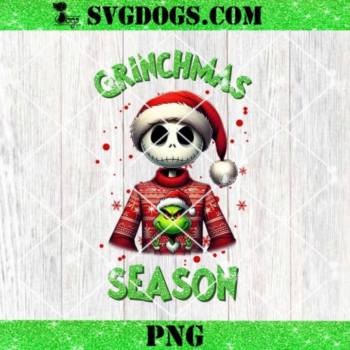 Grinchmas Season Jack Skellington Ugly PNG, Grinch Christmas PNG