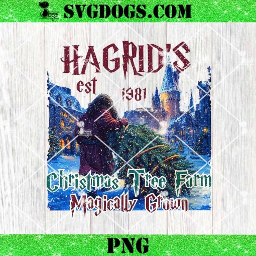 Hagrid’s Est 1981 Christmas Tree Farm Magically Grown PNG, Christmas Harry Potter PNG