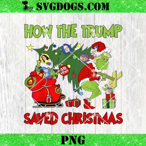 How The Trump Saved Christmas PNG, Funny Trump Christmas 2024 PNG