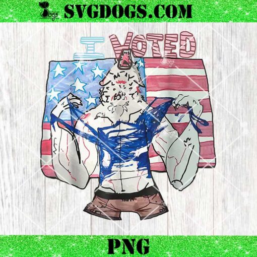 I Voted Werewolf PNG, Michigan I Voted Werewolf Clawing Off Its Own PNG