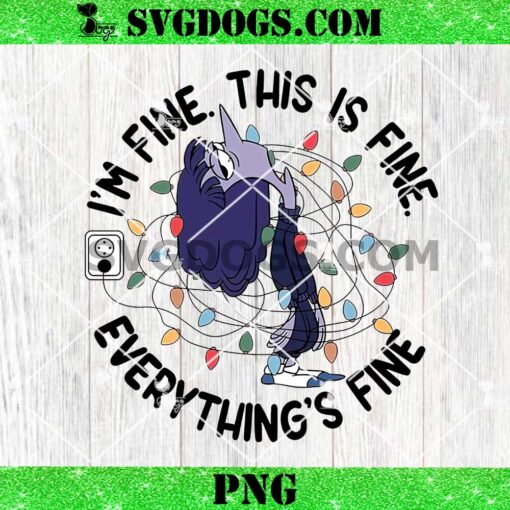 I’m Fine This is Fine Everything is Fine Ennui Christmas PNG, Merry Christmas Inside Out Movie Cartoon PNG