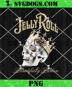 Jelly Roll Beautifully Boken Skull PNG, Jelly Roll Tour PNG