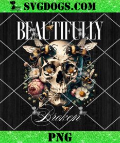 JellyRoll Beautyfully Broke PNG, Jelly Roll Singer Skull PNG