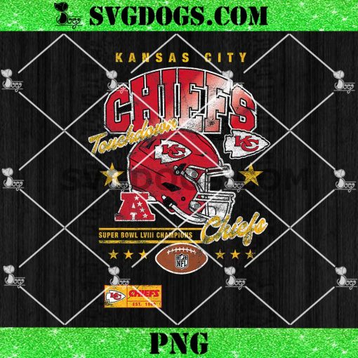 Kansas City Chiefs Super Bowl LVIII Champions PNG, KC Chief Touchdown PNG