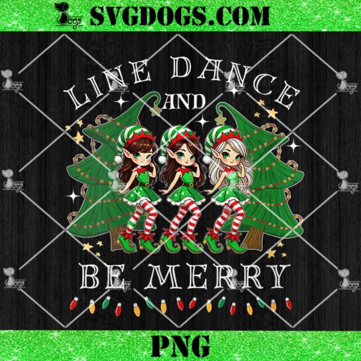 Line Dance and Be Merry Christmas PNG, Elf Dancing Holiday Season PNG