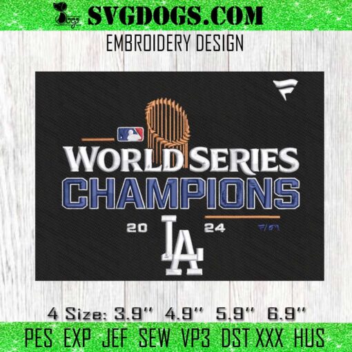 Los Angeles Dodgers 2024 World Series Champions Embroidery