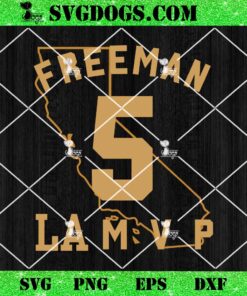 Los Angeles Freddie Freeman 5 Baseball MVP SVG, Los Angeles Dodgers SVG PNG