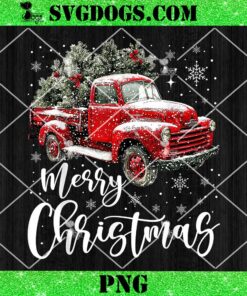 Merry Christmas Red Truck PNG, Family Matching Christmas PNG