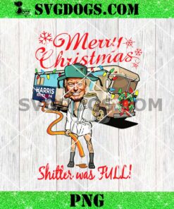 Merry Christmas Shitter Was Full PNG, Christmas Toilet Paper PNG