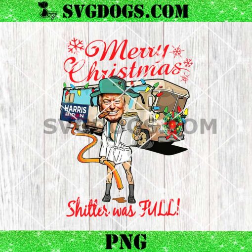 Merry Christmas Shitter Was Full PNG, Christmas Toilet Paper PNG