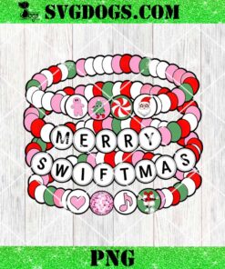 Merry Swiftmas Friendship Bracelet PNG, Taylor Swift Christmas PNG