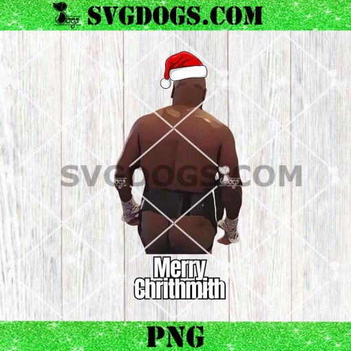 Mike Tyson Merry Chrithmith PNG, Mike Tyson Santa Christmas PNG