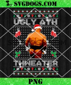 Mike Tyson Merry Christmith Hith My Ath PNG, Funny Mike Tyson Ugly Christmas Sweater PNG