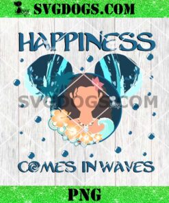 Moana Mickey Ear PNG, Moana Happiness Comes In Waves PNG