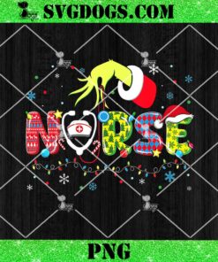 Nurse Christmas Xmas Santa RN CNA ICU Scurb PNG, Nurse Grinch Hand PNG