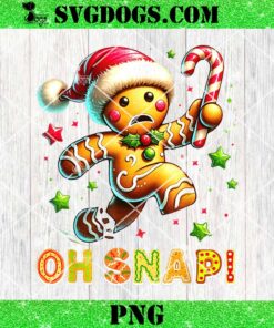 Oh Snap Gingerbread Christmas PNG, Candy Cane Xmas Christmas PNG