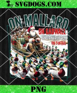 On Mallard On Gadwall Christmas PNG, Funny Duck Hunting Santa PNG