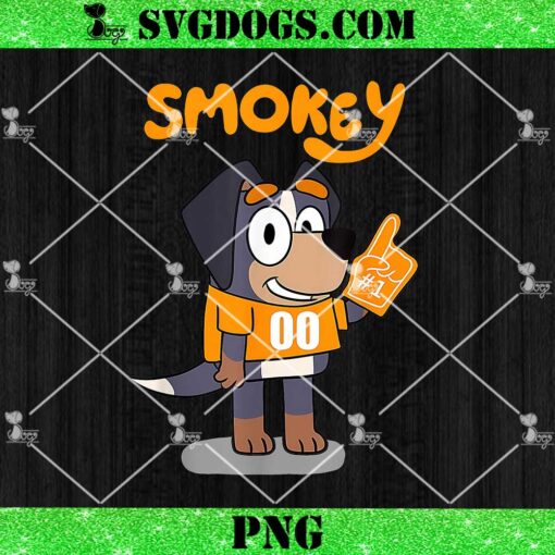 Orange Blooded Tennessee Hound PNG, Bluey Smokey PNG