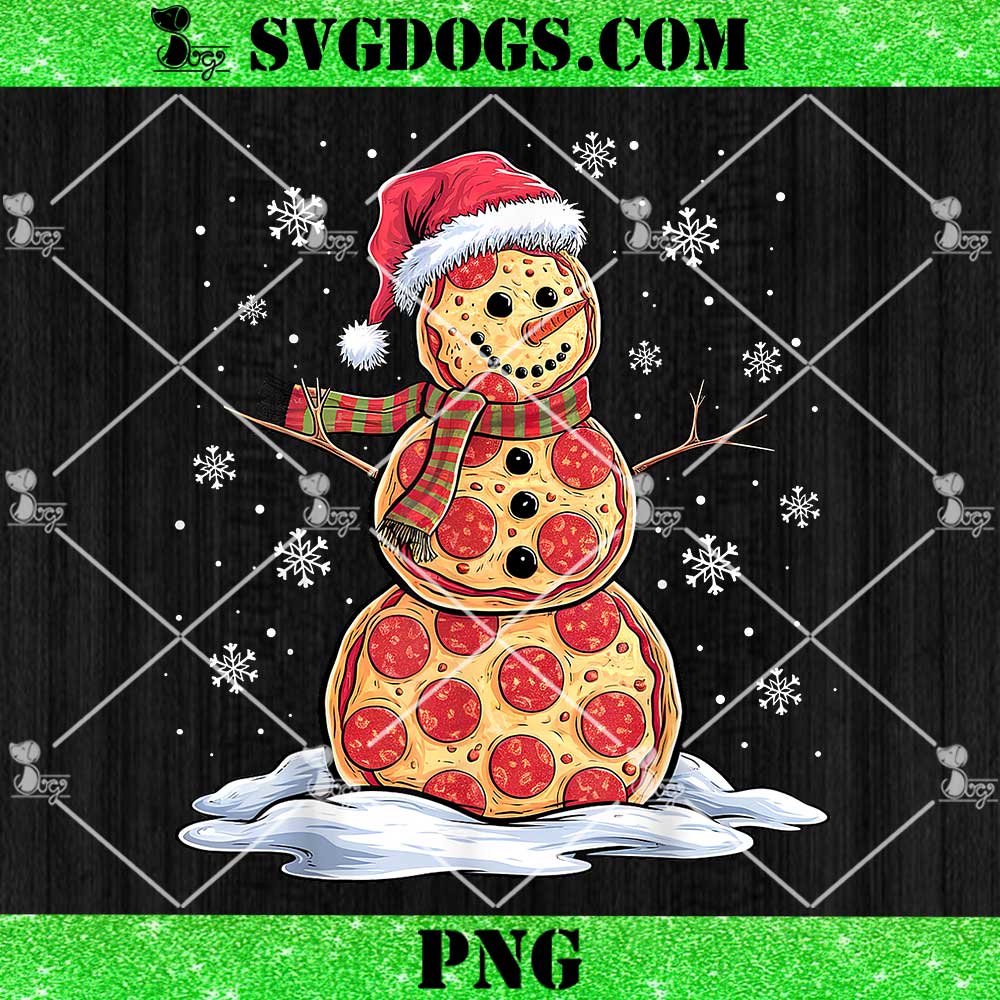 Pizza Snowman Santa Hat PNG, Christmas Pizza Party PNG Pizza Snowman Santa Hat PNG, Christmas Pizza Party PNG