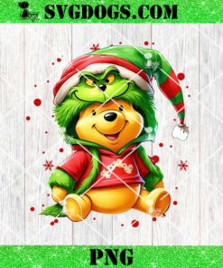 Pooh In Grinch Suit PNG, Grinch And Pooh Christmas Ugly PNG