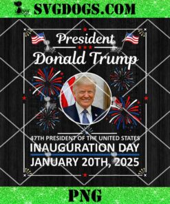 President Donald Trump Inauguration Day 2025 Memorabilia PNG, Trump Won PNG