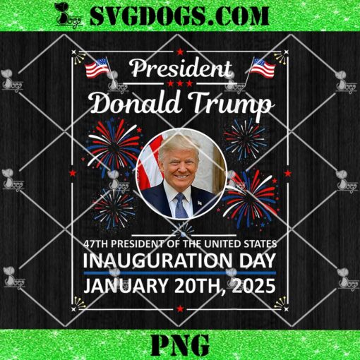 President Donald Trump Inauguration Day 2025 Memorabilia PNG, Trump Won PNG