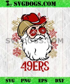 San Francisco 49ers Santa Claus SVG, 49ers Christmas SVG PNG