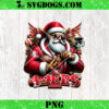 Santa Texans PNG, Houston Texans NFL Christmas PNG