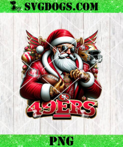 Santa 49ers PNG, Christmas San Francisco 49ers NFL PNG